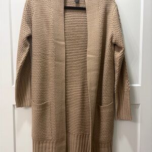 Forever 21 Cozy Beige Knit Cardigan. Size medium